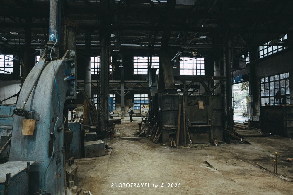 鍛冶工場以存放蒸汽錘為主。