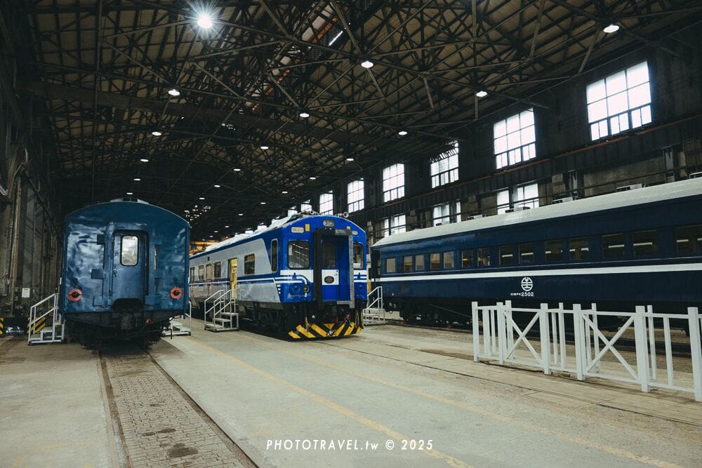 客車工場是台北機廠內典藏最多歷史車輛的地方。